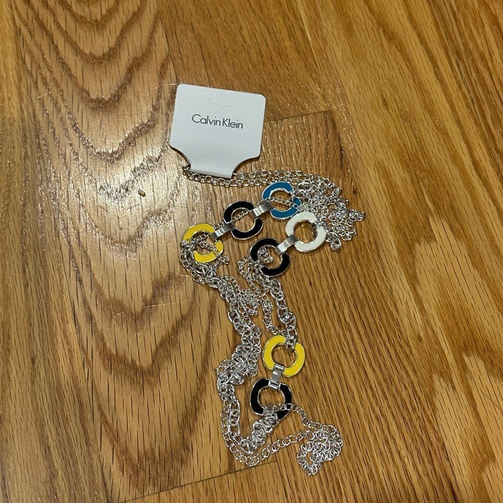 Calvin Klein long necklace silver